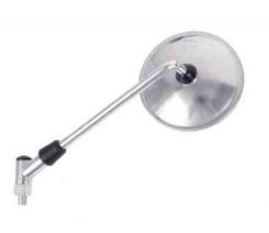 Zrcátko chrom, kulaté Ø 115mm délka nožičky 200mm, oboustranné / M10 levý