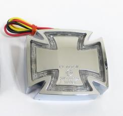 LED zadní světlo GOTHIC, E-MARK, chrom